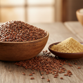 Flaxseed
Brown Flaxseed are rich in Omega-3 fatty acids and antioxidants. They can be ground into flax meal and used for baking or stirred into sauces or stews. They can be added whole to baked goods or granola for texture and nutrition